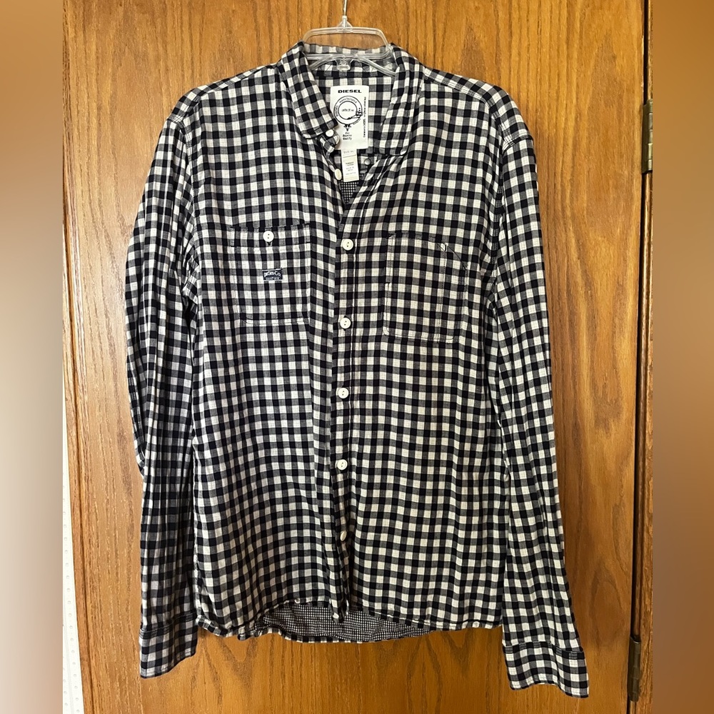 Diesel Gingham Button Up - size XL